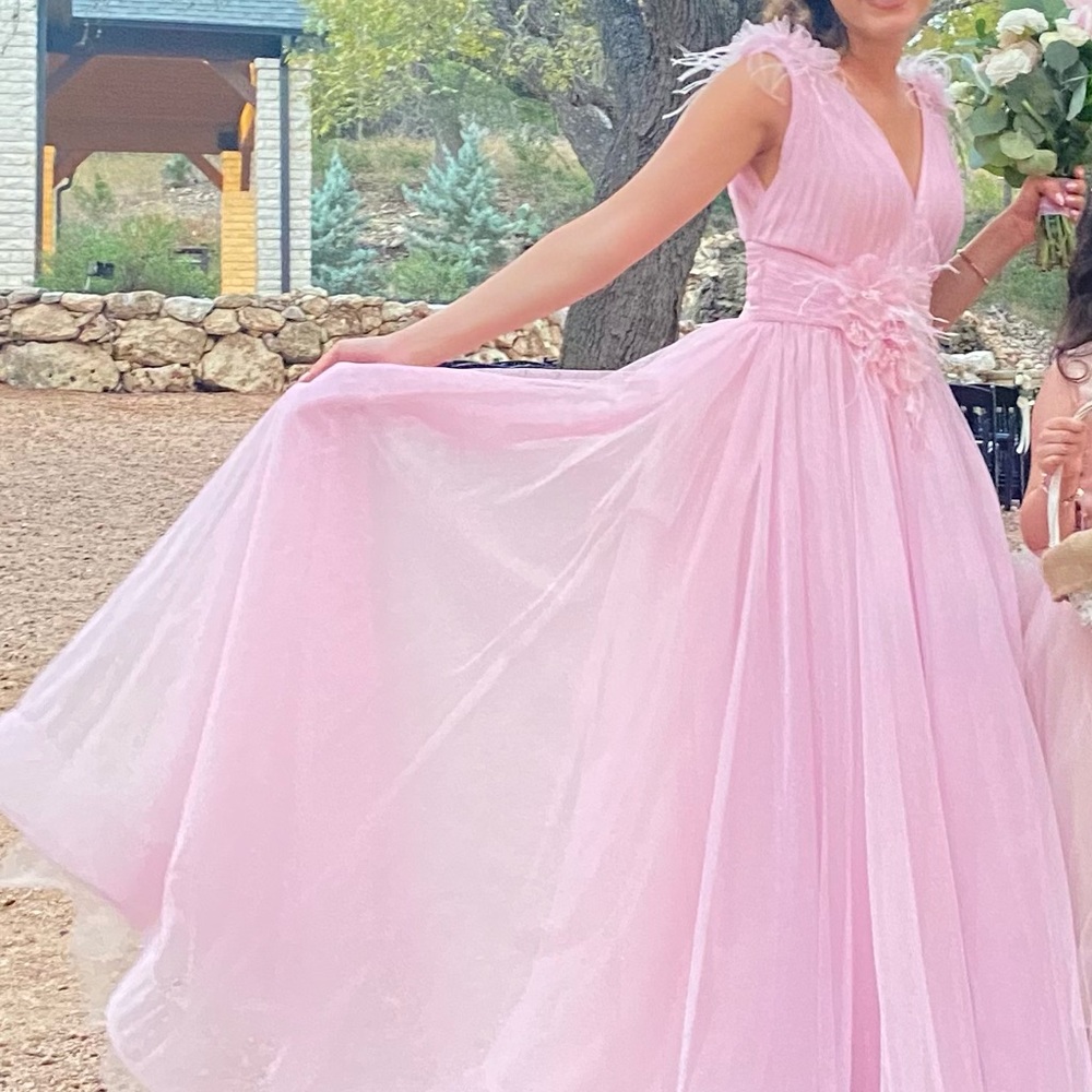Blush pink ballgown Sherri hill dress